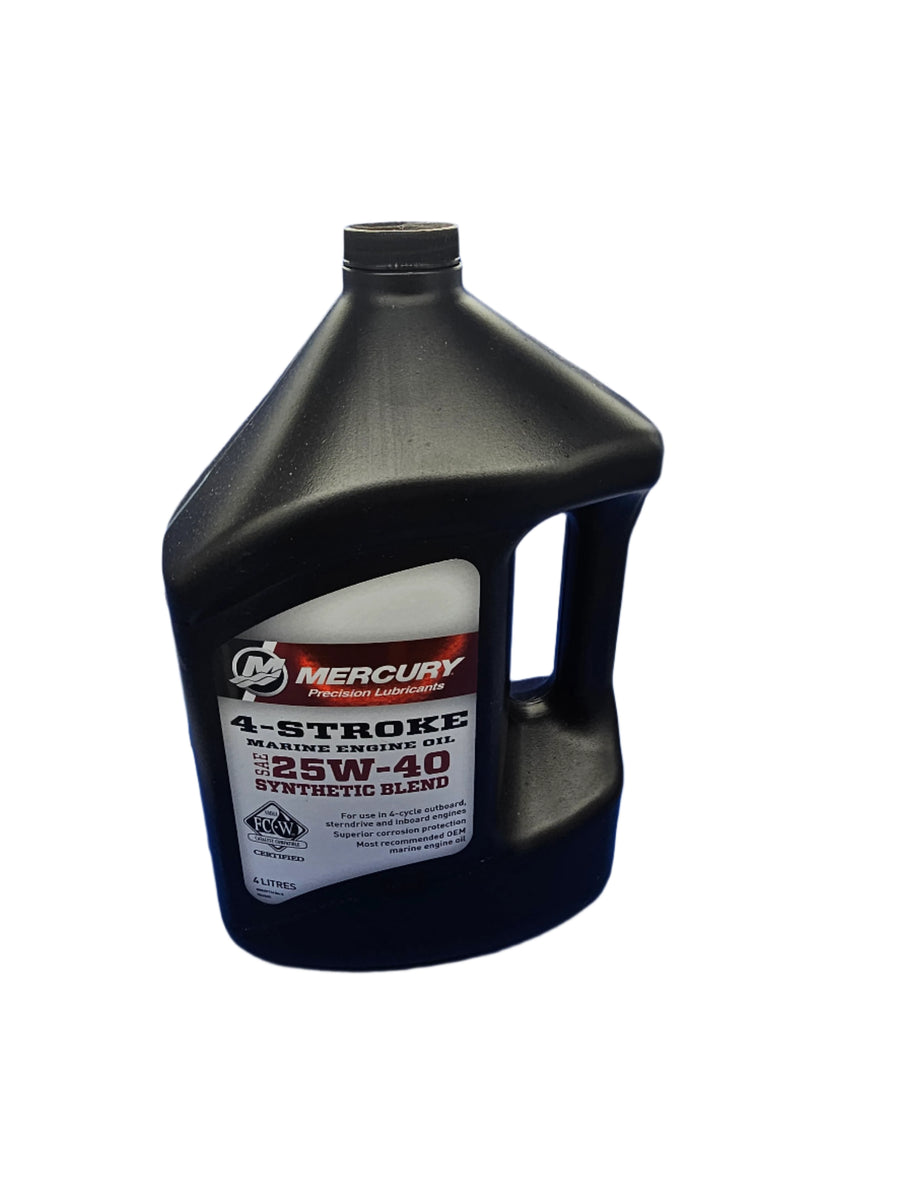 Mercury 4 stroke Marine Engine Oil SAE 25W40 Synthetic 4L 92