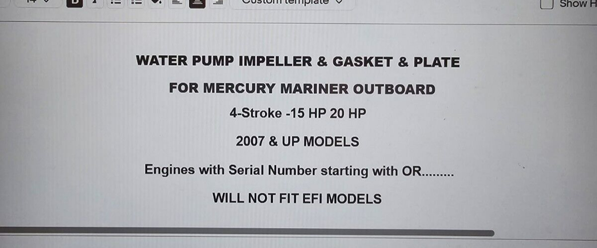 Mercury / Mariner Gearcase Parts For Outboard Motor - Foto 2