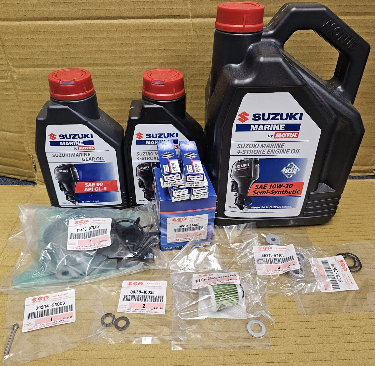 Suzuki Outboard Df100b Service Maintenance Kit 100 Hp 2018 & Up 10w30 