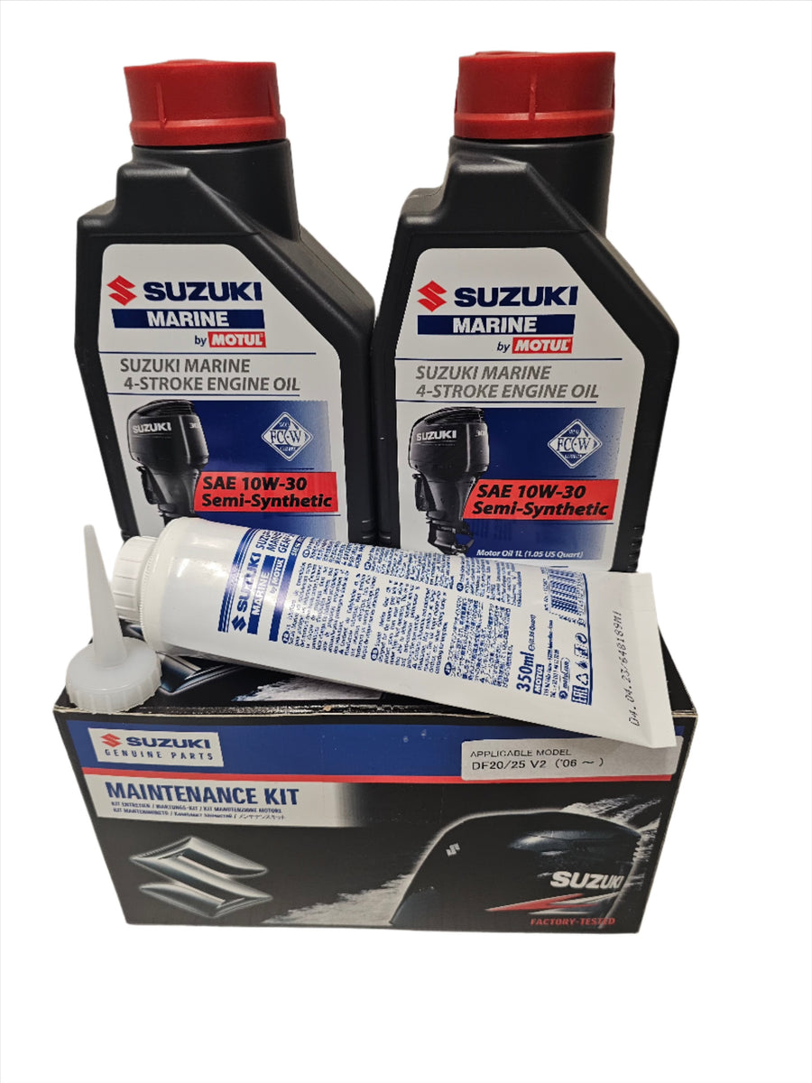 Service Maintenance Kit Suzuki Outboard DF25 V-Twin 25 Hp '06-'11 10W3 ...