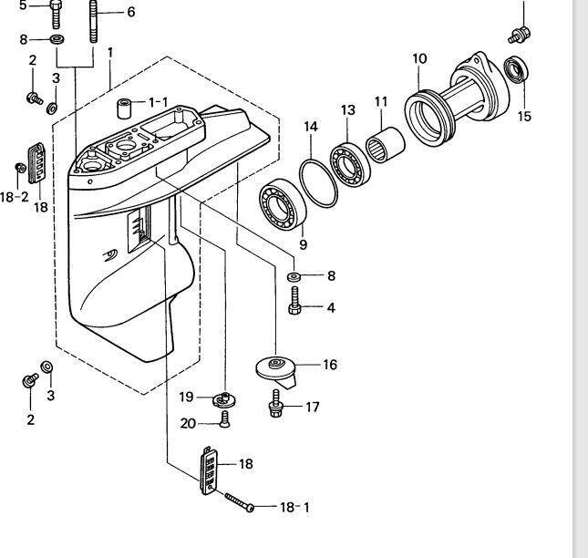 Tohatsu Outboard 25 30 HP 2 & 4 Stroke MFS25A MFS30A Propeller Shaft O ...