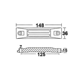 ZINC Anode for HONDA outboard 75 -225 Hp Plate 06411-ZV1-000