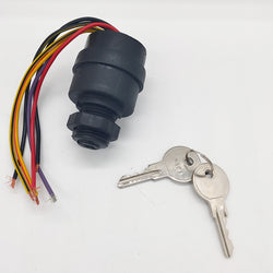 Replacement ignition switch (push to choke) wire ends + 2 keys for Mercury Outboard