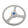 White Boat Steering Wheel Three Arms, Diam. 310mm