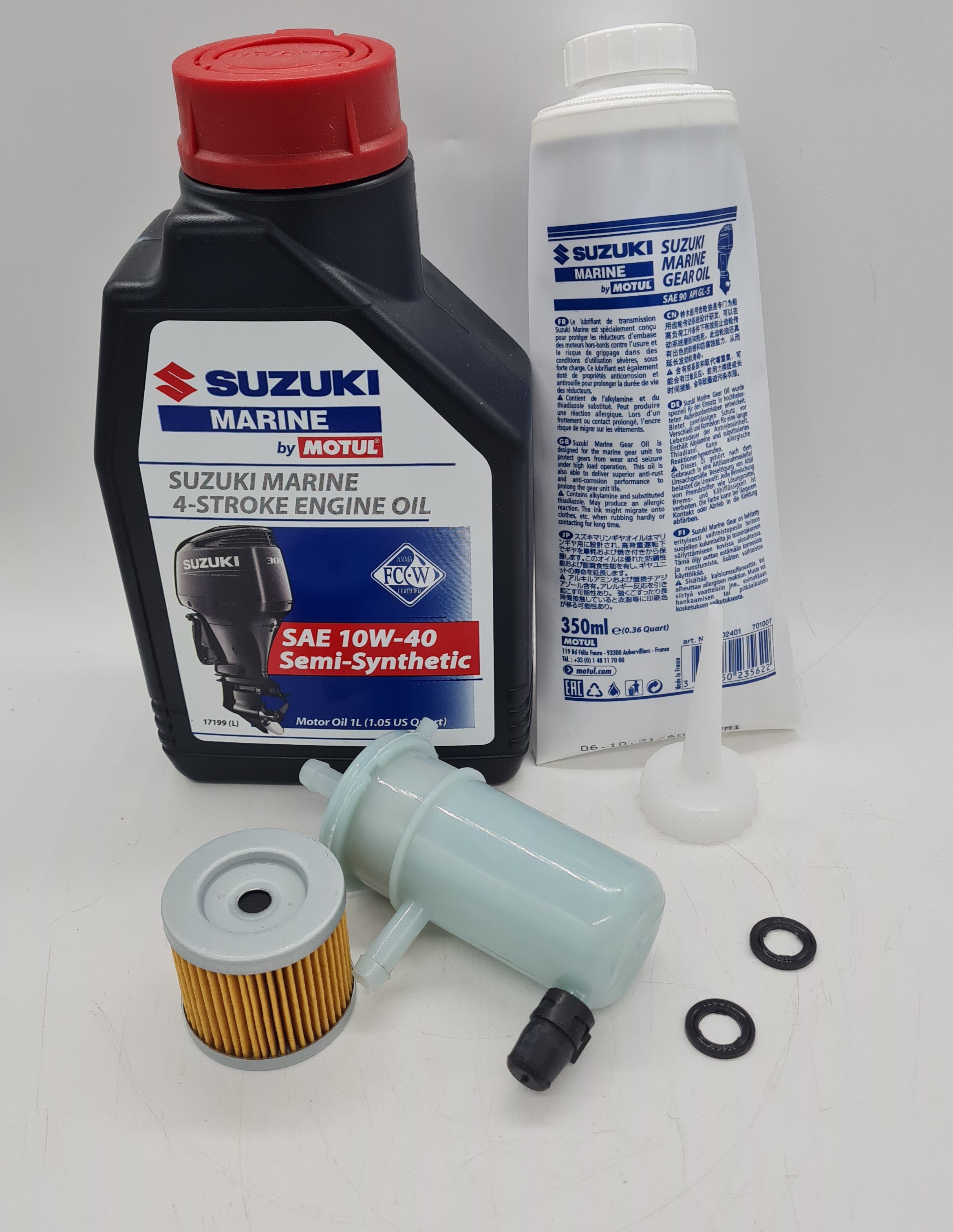 SUZUKI 20 HP 4STROKE 2013 and up BASIC SERVICE KIT DF20A OUTBOARD OIL