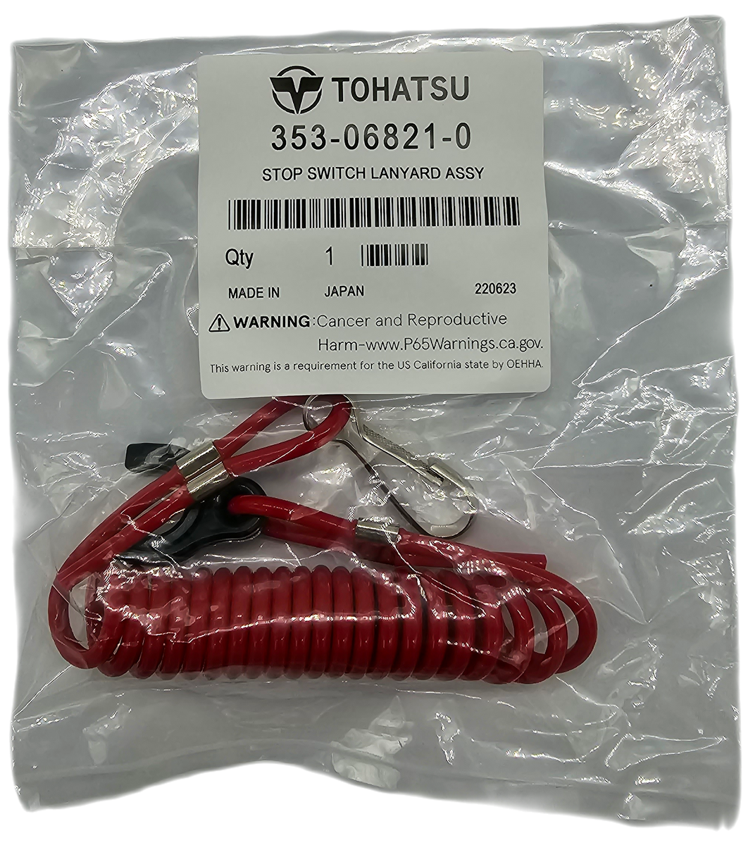 Genuine Tohatsu Outboard Safety Lanyard Cord 353068210 Stop Kill Swi SSI Marine