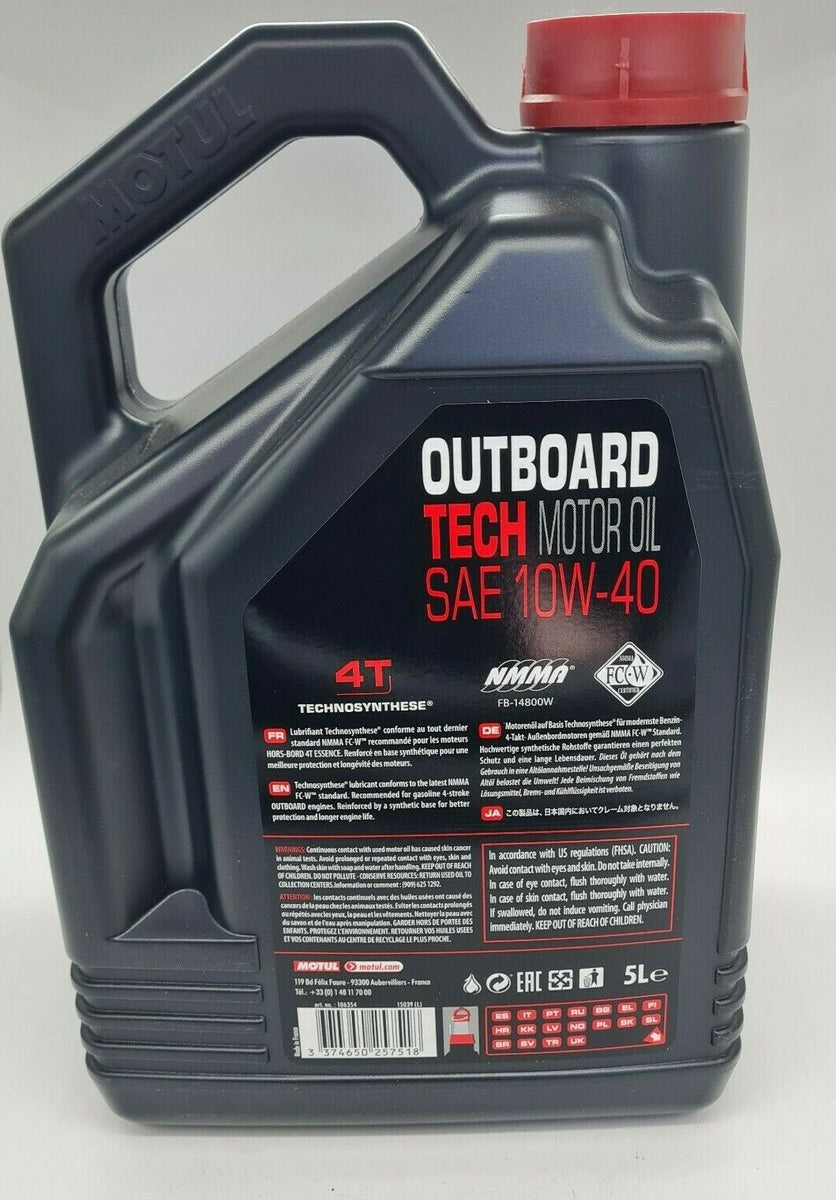 Suzuki Marine 4T Motoröl 10W-40, 5 Liter – Speziell Entwickelt Für Suzuki Außenbordmotoren
